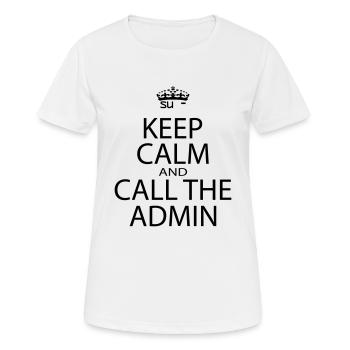 keepcalmadmin1 - Women's Breathable T-Shirt - white - Front - AI Model Female 172 dark (172cm)