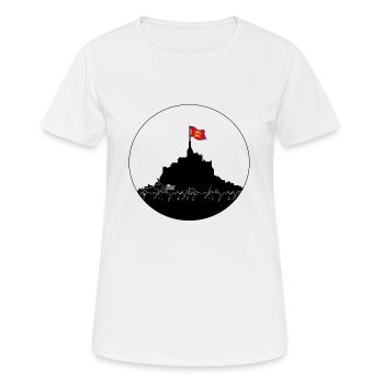 Mont Saint Michel - T-shirt respirant Femme - blanc - Devant - AI Model Female 172 dark (172cm)