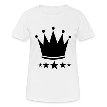 Crown ***** 5 stars - Frauen T-Shirt atmungsaktiv - Weiß - Vorne - AI Model Female 172 dark (172cm)