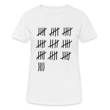 tage_zaehlen_49 - Frauen T-Shirt atmungsaktiv - Weiß - Vorne - AI Model Female 172 dark (172cm)