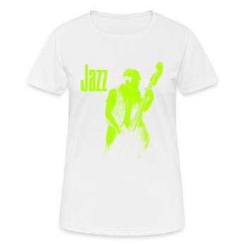 Jazz - Frauen T-Shirt atmungsaktiv - Weiß - Vorne - AI Model Female 172 dark (172cm)