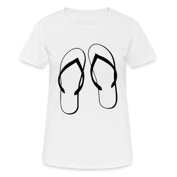 Tongs - T-shirt respirant Femme - blanc - Devant - AI Model Female 172 dark (172cm)