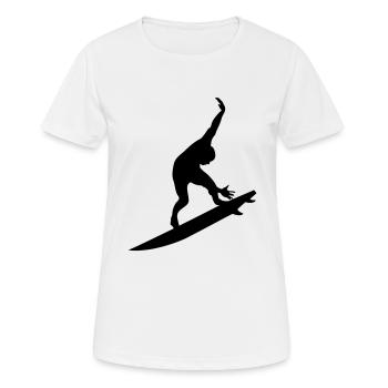 Surfing male eu - Women's Breathable T-Shirt - white - Front - AI Model Female 172 dark (172cm)