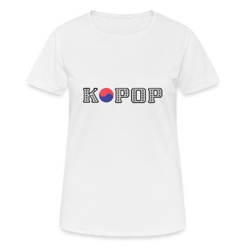 Kpop - T-shirt respirant Femme - blanc - Devant - AI Model Female 172 dark (172cm)