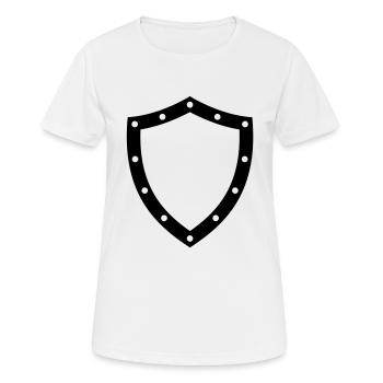 shield - Frauen T-Shirt atmungsaktiv - Weiß - Vorne - AI Model Female 172 dark (172cm)