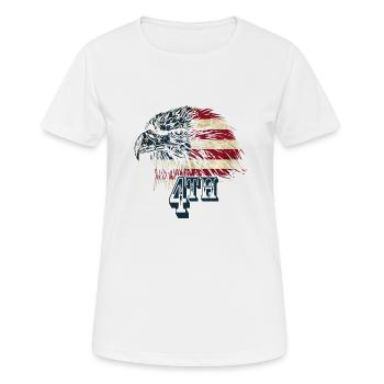Independence Day on 4 July ADLER - Women's Breathable T-Shirt - white - Front - AI Model Female 172 dark (172cm)