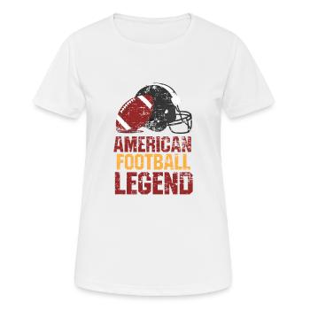 American Football Legend Super Bowl Quarterback - Women's Breathable T-Shirt - white - Front - AI Model Female 172 dark (172cm)