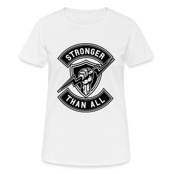 Stronger Than All - Women's Breathable T-Shirt - white - Front - AI Model Female 172 dark (172cm)