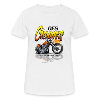 Dfs Choppers - moto - T-shirt respirant Femme - blanc - Devant - AI Model Female 172 dark (172cm)