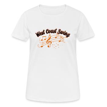 West Coast Swing Dance Tanz T-Shirt - Frauen T-Shirt atmungsaktiv - Weiß - Vorne - AI Model Female 172 dark (172cm)