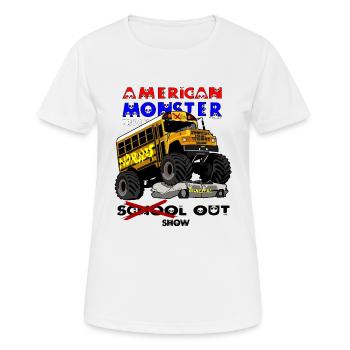 Monstertruck - Frauen T-Shirt atmungsaktiv - Weiß - Vorne - AI Model Female 172 dark (172cm)