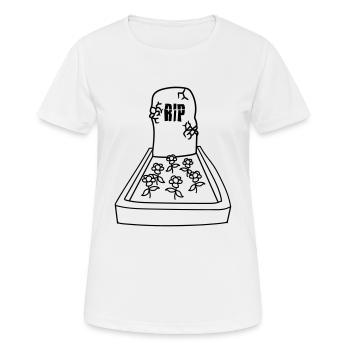 grave, betterave, fleurs, cimetière - T-shirt respirant Femme - blanc - Devant - AI Model Female 172 dark (172cm)