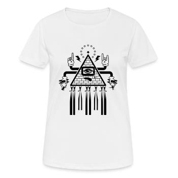 NWO - Frauen T-Shirt atmungsaktiv - Weiß - Vorne - AI Model Female 172 dark (172cm)