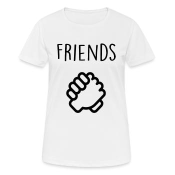 friends - Frauen T-Shirt atmungsaktiv - Weiß - Vorne - AI Model Female 172 dark (172cm)