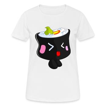 Maki.png - T-shirt respirant Femme - blanc - Devant - AI Model Female 172 dark (172cm)