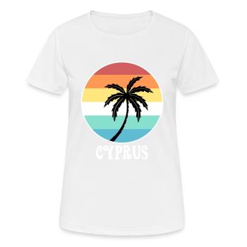 Zypern - Frauen T-Shirt atmungsaktiv - Weiß - Vorne - AI Model Female 172 dark (172cm)