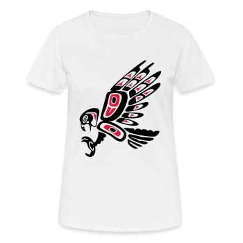 Native american falcon - tribal art symbol, indian - T-shirt respirant Femme - blanc - Devant - AI Model Female 172 dark (172cm)