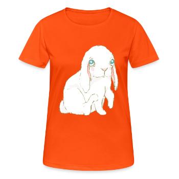 Rabbit - Women's Breathable T-Shirt - neon orange - Front - AI Model Female 172 dark (172cm)
