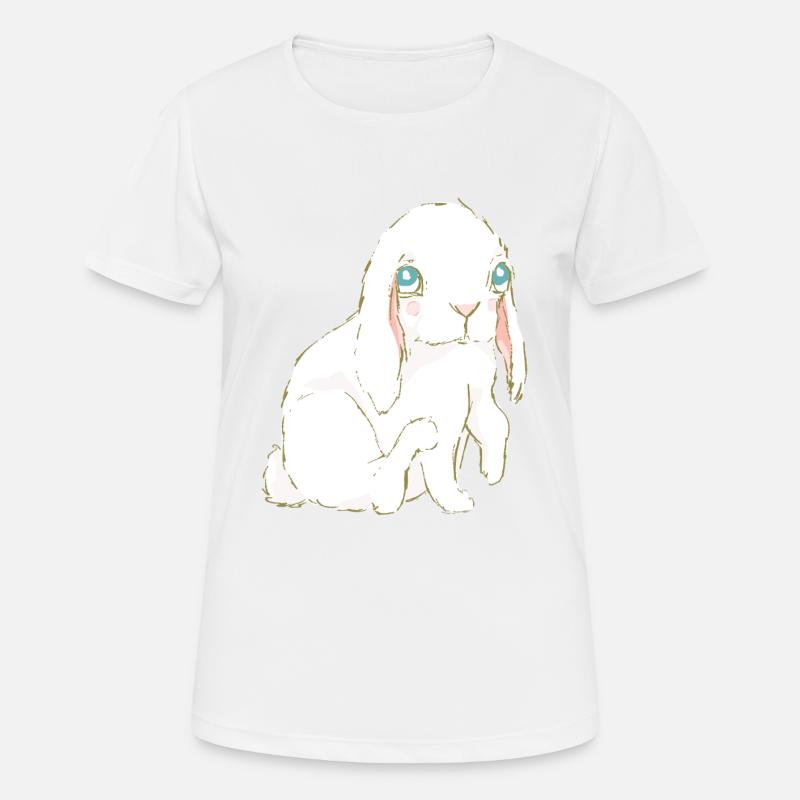 Rabbit - Women's Breathable T-Shirt - white