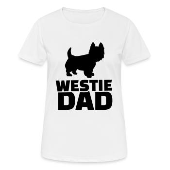 Westie Dad - T-shirt respirant Femme - blanc - Devant - AI Model Female 172 dark (172cm)