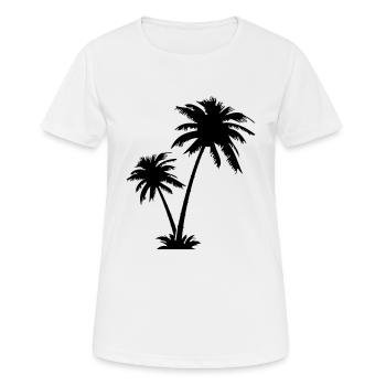 Palmen - Frauen T-Shirt atmungsaktiv - Weiß - Vorne - AI Model Female 172 dark (172cm)
