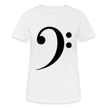 Bass clef - Women's Breathable T-Shirt - white - Front - AI Model Female 172 dark (172cm)