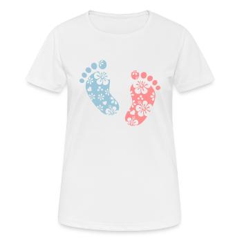 Pieds de bébé Bébé - T-shirt respirant Femme - blanc - Devant - AI Model Female 172 dark (172cm)