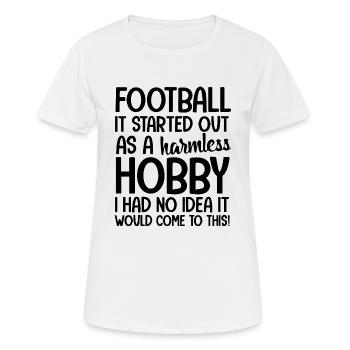American Football - Frauen T-Shirt atmungsaktiv - Weiß - Vorne - AI Model Female 172 dark (172cm)