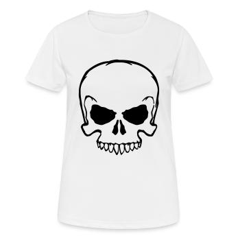 totenkopf - Frauen T-Shirt atmungsaktiv - Weiß - Vorne - AI Model Female 172 dark (172cm)