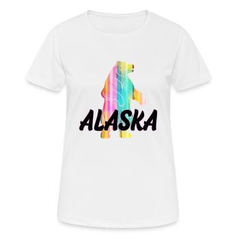 Ours de l’Alaska - T-shirt respirant Femme - blanc - Devant - AI Model Female 172 dark (172cm)