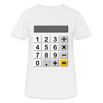 Calculator as a carnival & carnival costume - Women's Breathable T-Shirt - white - Front - AI Model Female 172 dark (172cm)
