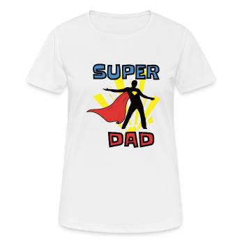 super dad - Women's Breathable T-Shirt - white - Front - AI Model Female 172 dark (172cm)