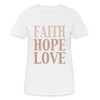 croire l’espoir - T-shirt respirant Femme - blanc - Devant - AI Model Female 172 dark (172cm)