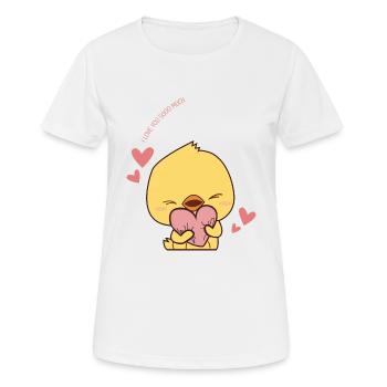 Kleines Hühnchen - Frauen T-Shirt atmungsaktiv - Weiß - Vorne - AI Model Female 172 dark (172cm)
