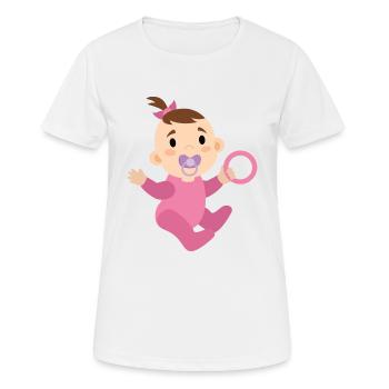Fille bébé - T-shirt respirant Femme - blanc - Devant - AI Model Female 172 dark (172cm)