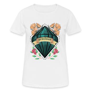 Kostbarer Floral Edelstein - Frauen T-Shirt atmungsaktiv - Weiß - Vorne - AI Model Female 172 dark (172cm)