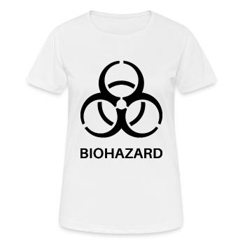 Biohazard Warning, Biohazard Warning - Women's Breathable T-Shirt - white - Front - AI Model Female 172 dark (172cm)