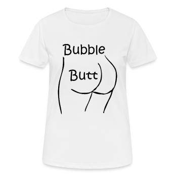 Poformen - Bubble Butt - Frauen T-Shirt atmungsaktiv - Weiß - Vorne - AI Model Female 172 dark (172cm)