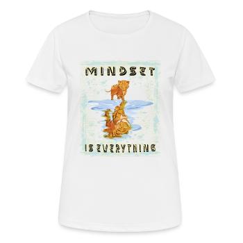 Motivation Mindset Baby Tiger - T-shirt respirant Femme - blanc - Devant - AI Model Female 172 dark (172cm)