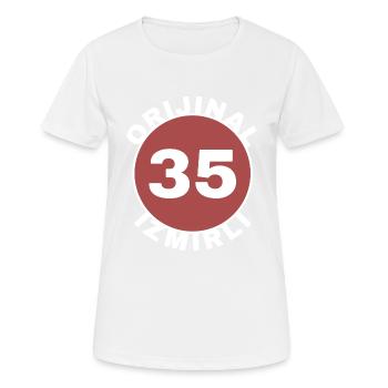 Izmir - Frauen T-Shirt atmungsaktiv - Weiß - Vorne - AI Model Female 172 dark (172cm)