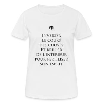 inverser - T-shirt respirant Femme - blanc - Devant - AI Model Female 172 dark (172cm)