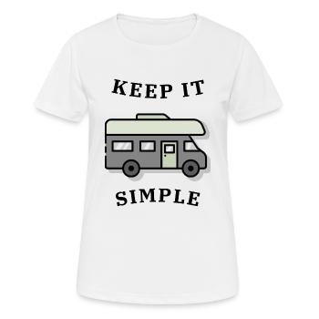 restez simple - T-shirt respirant Femme - blanc - Devant - AI Model Female 172 dark (172cm)