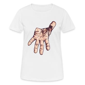 tendre la main, art vectoriel - T-shirt respirant Femme - blanc - Devant - AI Model Female 172 dark (172cm)