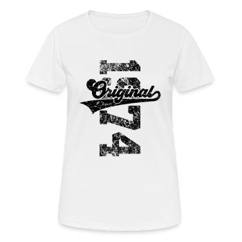 52. GEBURTSTAG ORIGINAL 1974 - Frauen T-Shirt atmungsaktiv - Weiß - Vorne - AI Model Female 172 dark (172cm)
