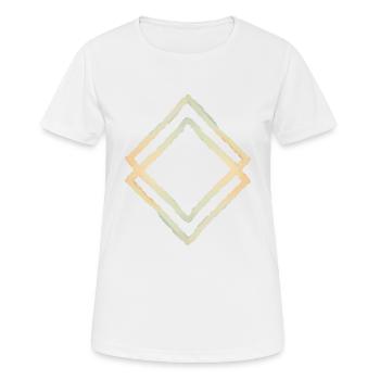 Geo Loop - Frauen T-Shirt atmungsaktiv - Weiß - Vorne - AI Model Female 172 dark (172cm)