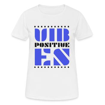 Ondes positives - T-shirt respirant Femme - blanc - Devant - AI Model Female 172 dark (172cm)