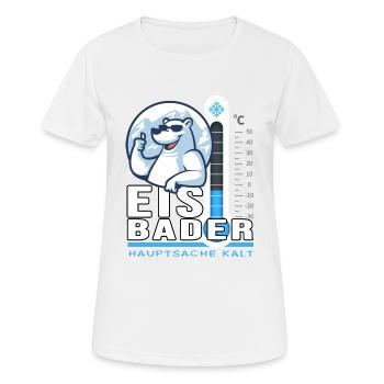 Eisbader Eisbär Winterschwimmen Minusgrad Frost - Frauen T-Shirt atmungsaktiv - Weiß - Vorne - AI Model Female 172 dark (172cm)