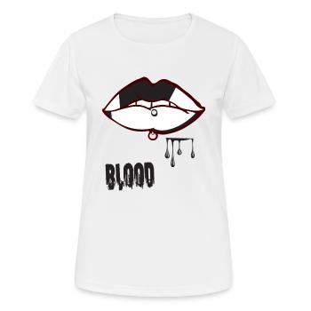 Piercing & Blut - Frauen T-Shirt atmungsaktiv - Weiß - Vorne - AI Model Female 172 dark (172cm)