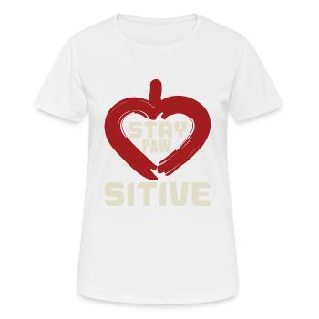 AUFENTHALT PFOTE - Frauen T-Shirt atmungsaktiv - Weiß - Vorne - AI Model Female 172 dark (172cm)