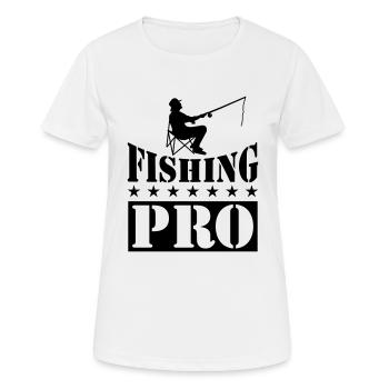 fishing pro - Frauen T-Shirt atmungsaktiv - Weiß - Vorne - AI Model Female 172 dark (172cm)
